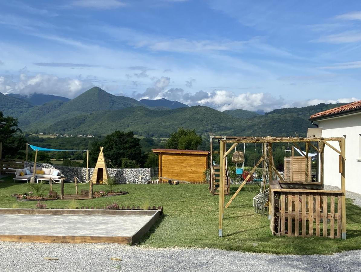 Villa Jacuzzi, Terrain De Petanque Et Aire De Jeux Vue Sur Les Pyrenees Seilhan Kültér fotó
