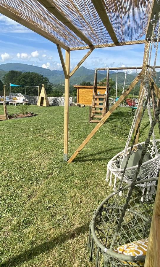 Villa Jacuzzi, Terrain De Petanque Et Aire De Jeux Vue Sur Les Pyrenees Seilhan Kültér fotó